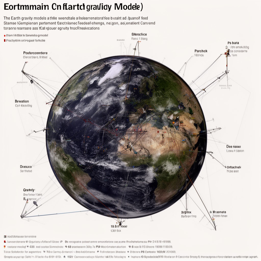 AI-generated illustration of Earth gravity model
