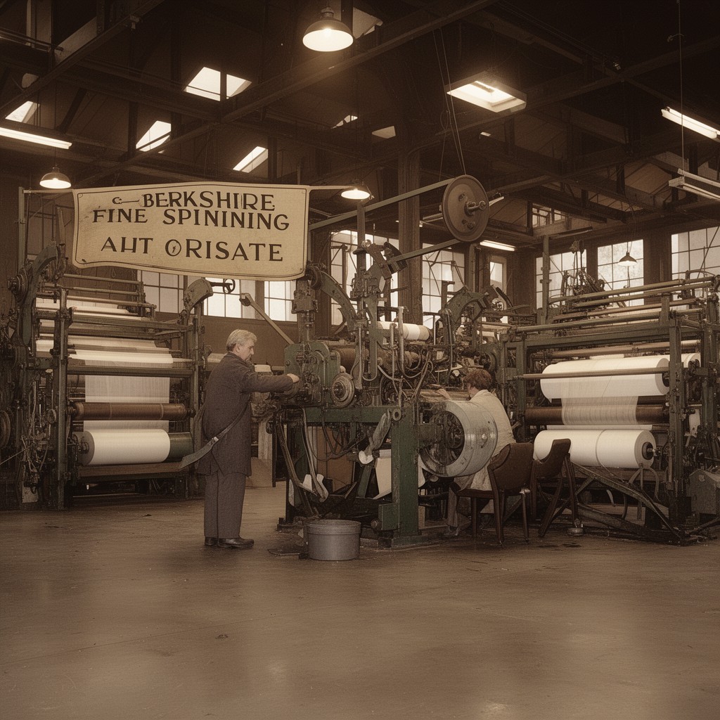 AI-generated illustration of Berkshire Fine Spinning Associates