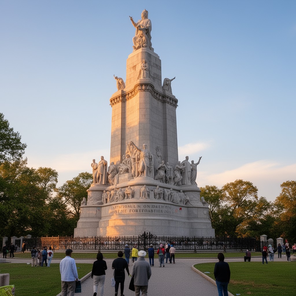 AI-generated illustration of National Monument to the Forefathers