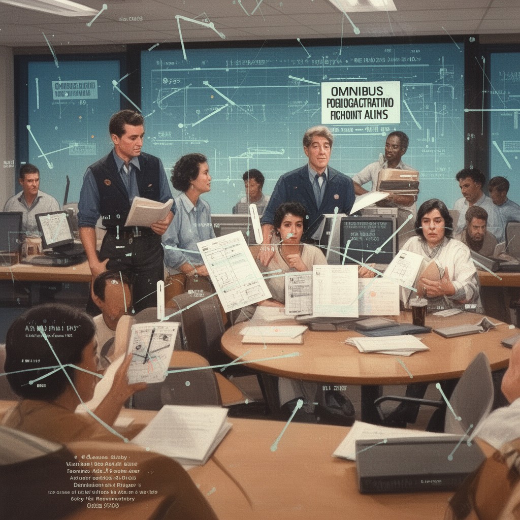 AI-generated illustration of Omnibus Budget Reconciliation Acts of the 1980s