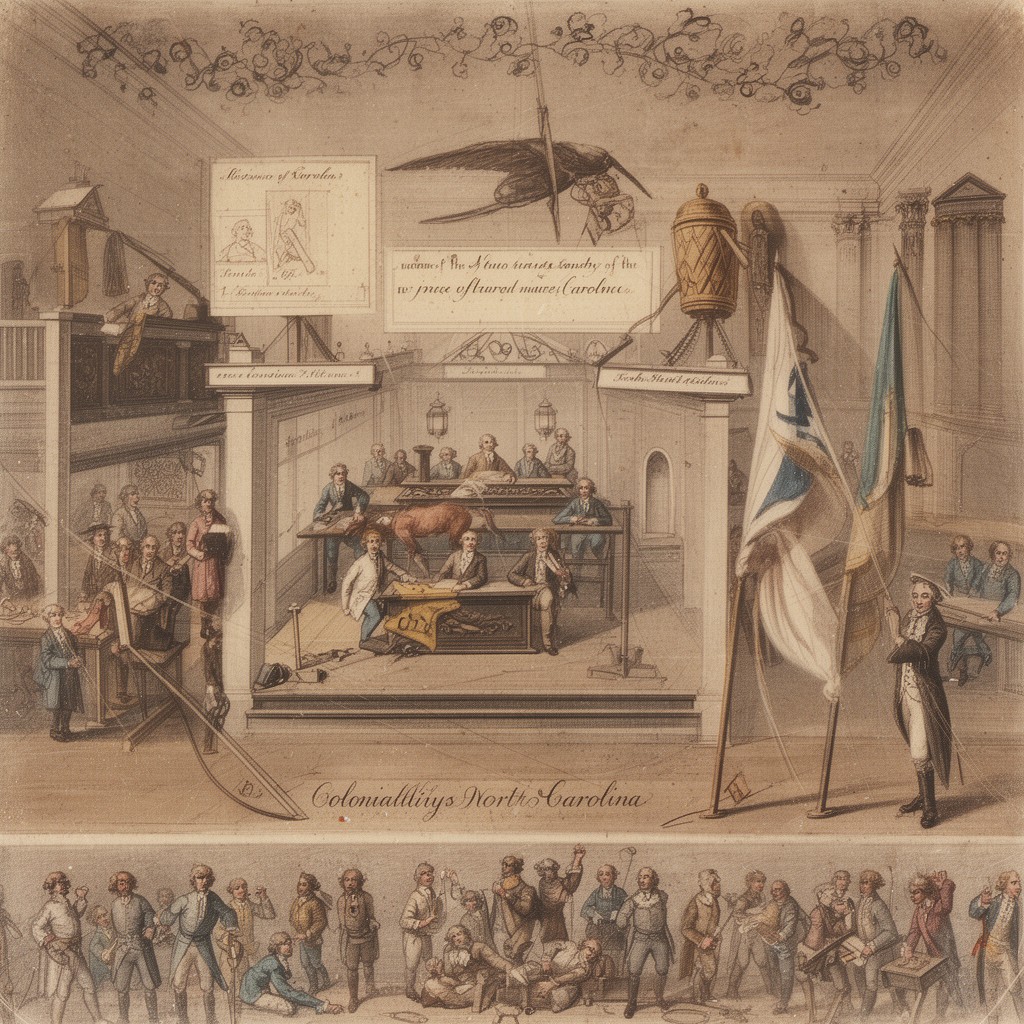 AI-generated illustration of Colonial Assembly of North Carolina