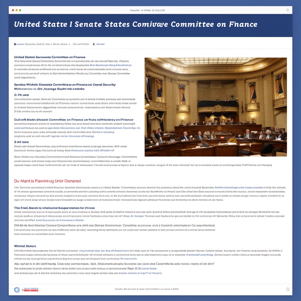 AI-generated illustration of United States Senate Committee on Finance
