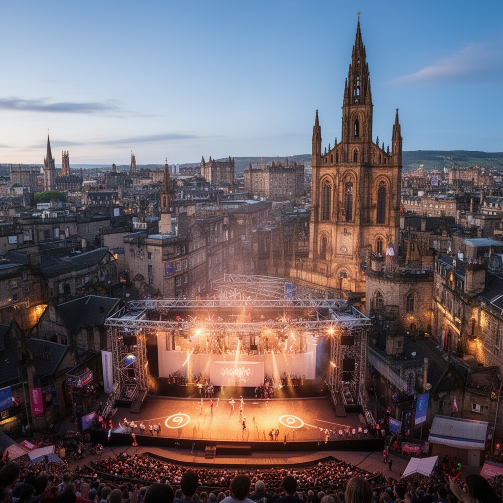 AI-generated illustration of Edinburgh International Festival