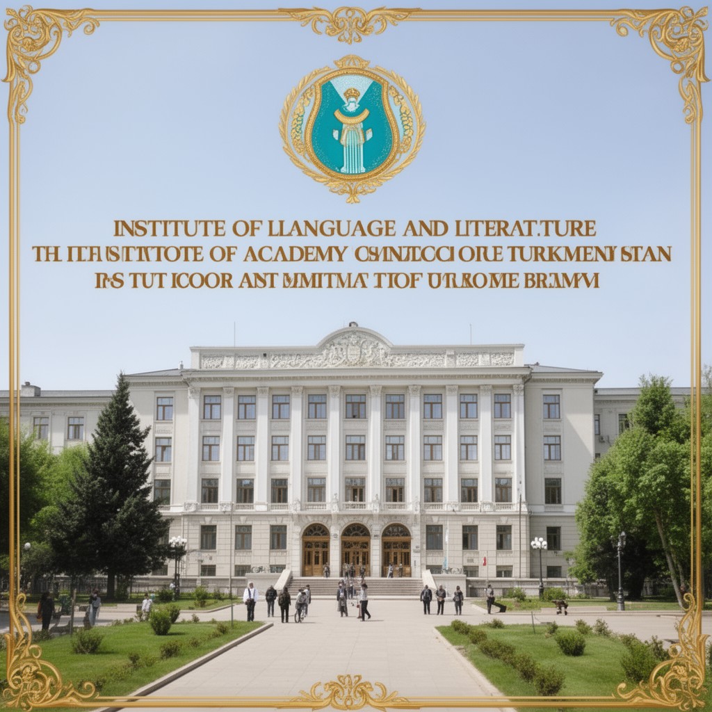 AI-generated illustration of Institute of Language and Literature of the Academy of Sciences of Turkmenistan