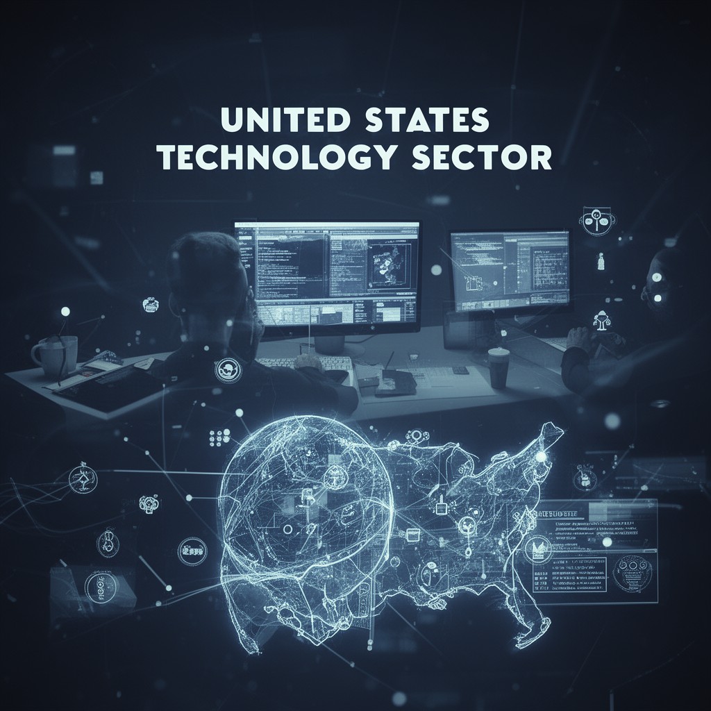 AI-generated illustration of United States technology sector
