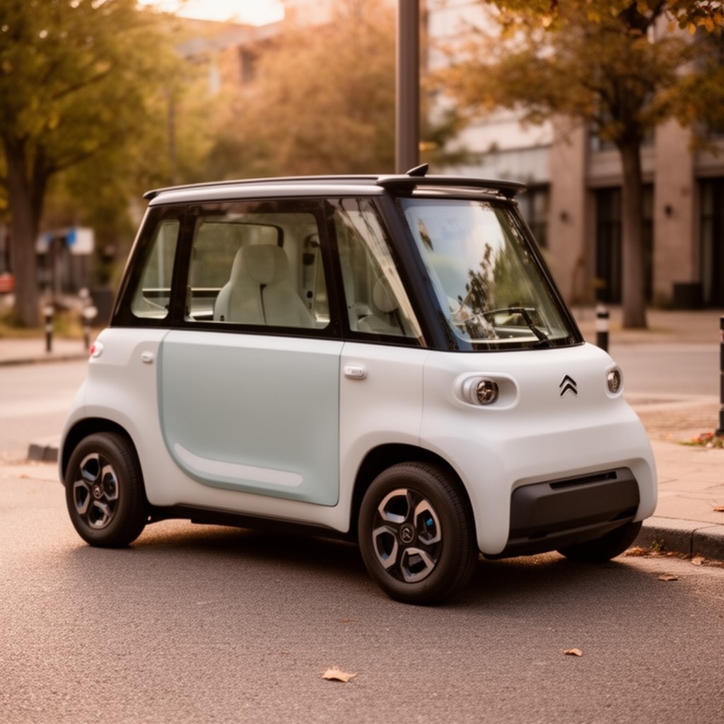 AI-generated illustration of Citroën Ami (electric quadricycle)