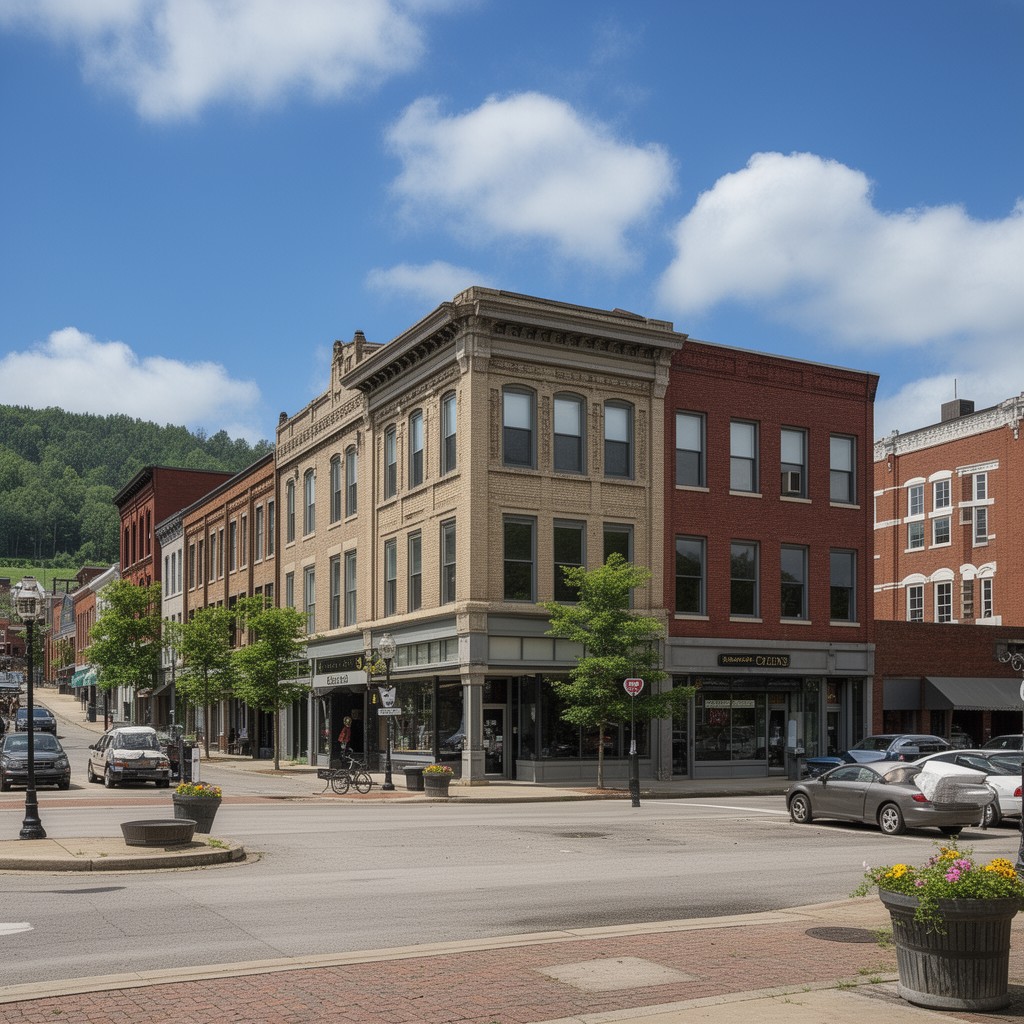 AI-generated illustration of Bluefield Commercial Historic District