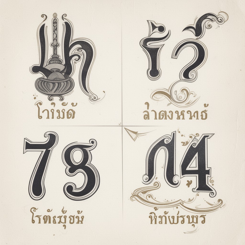 AI-generated illustration of Thai numerals