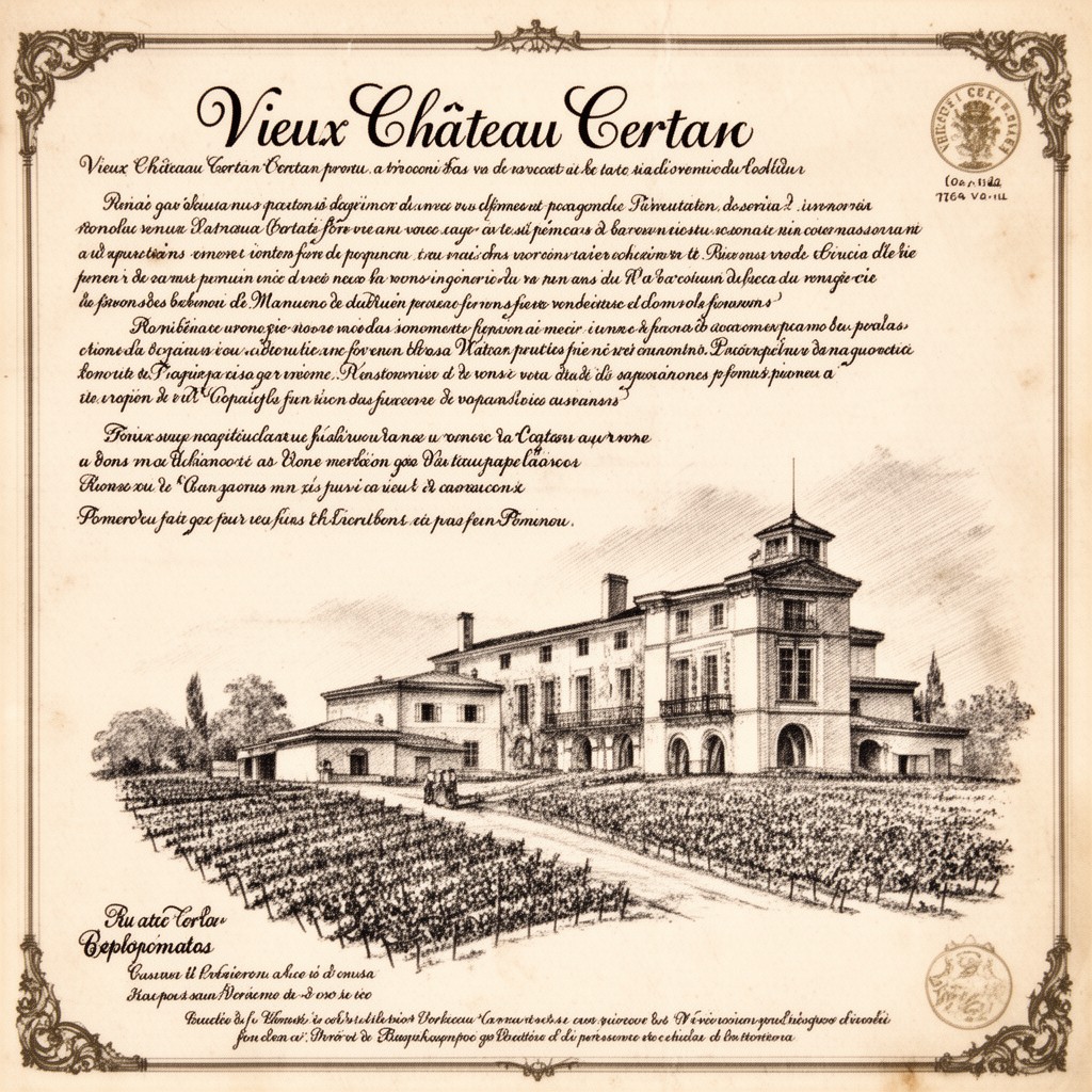 AI-generated illustration of Vieux Château Certan