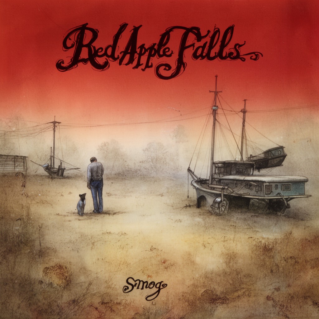 AI-generated illustration of album "Red Apple Falls"