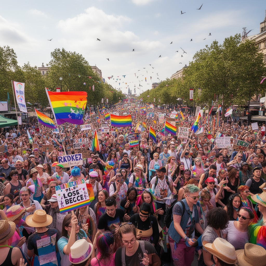 AI-generated illustration of Pride Parade
