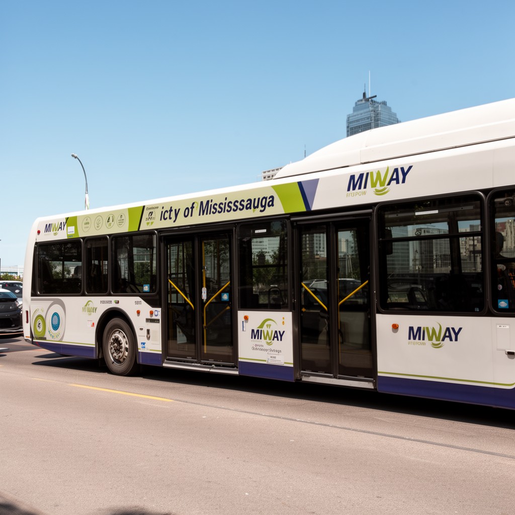 AI-generated illustration of MiWay bus services