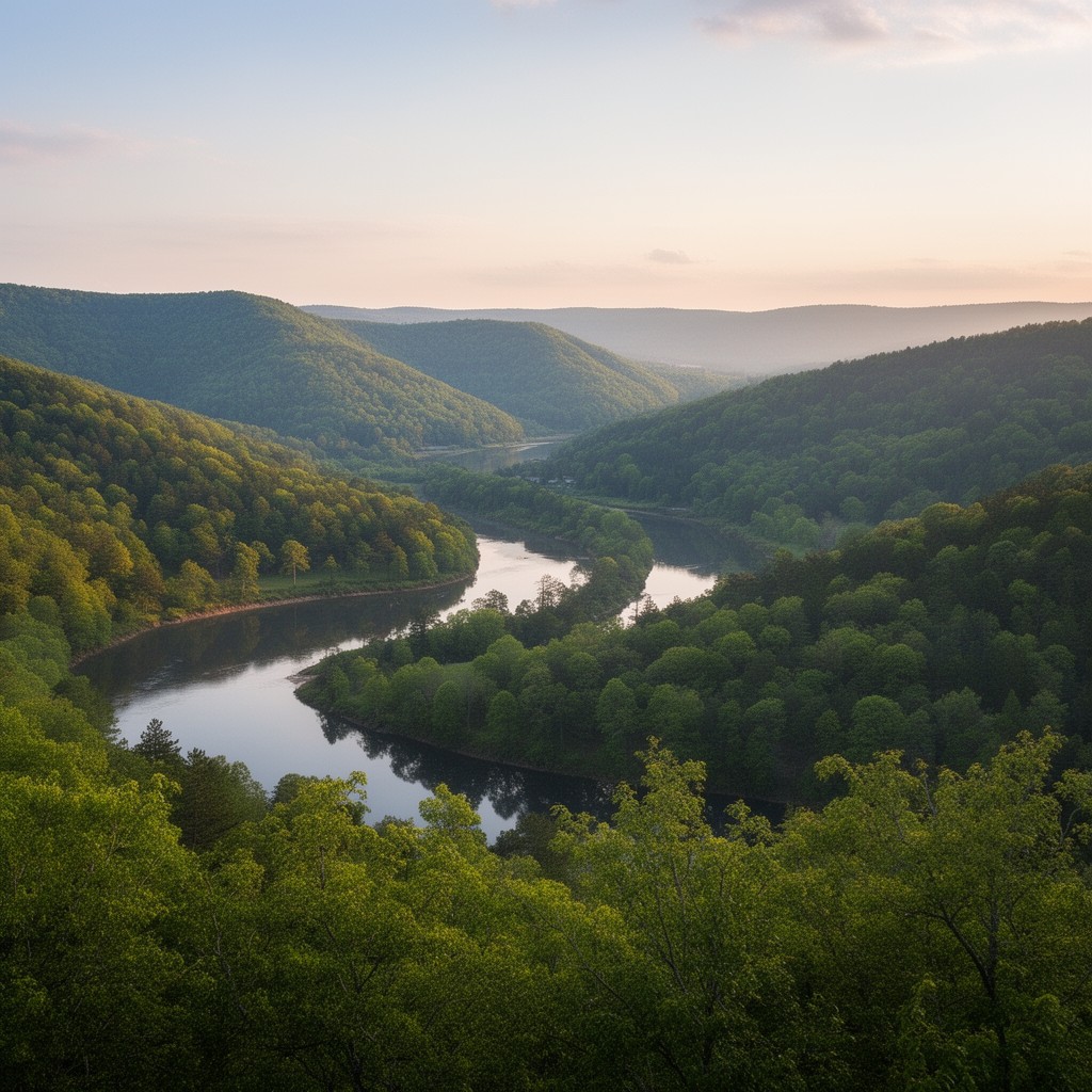 AI-generated illustration of Summers County, West Virginia