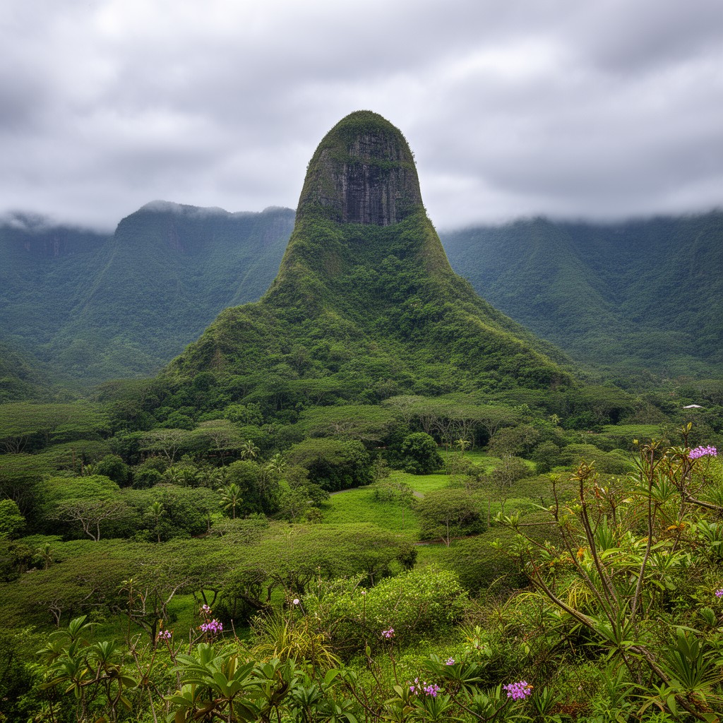 AI-generated illustration of Iao Valley State Monument