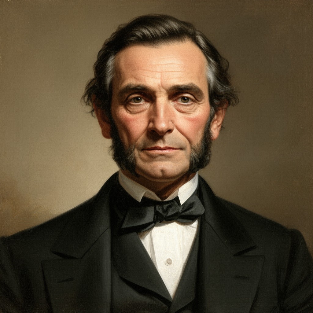 AI-generated illustration of Schuyler Colfax