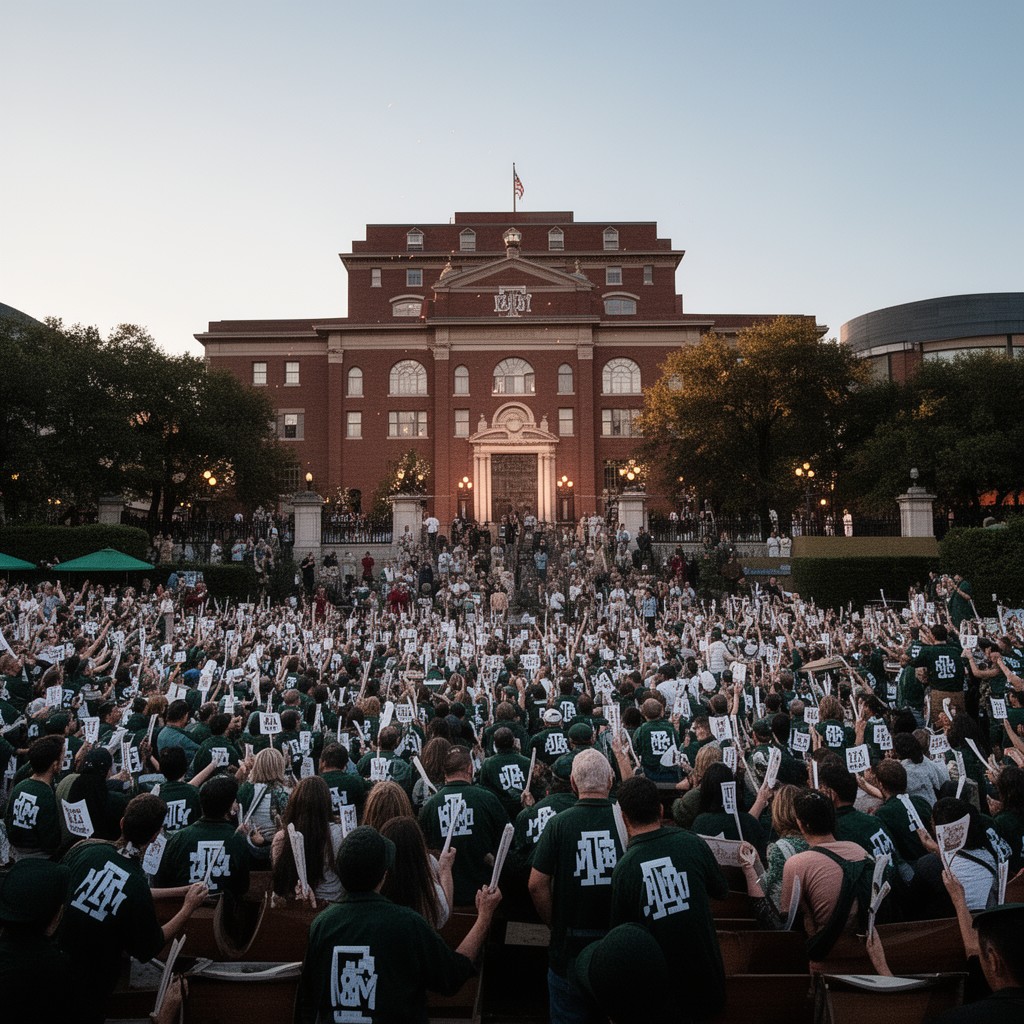 AI-generated illustration of Aggie Muster