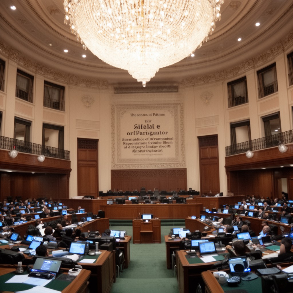 AI-generated illustration of Senate of Pakistan