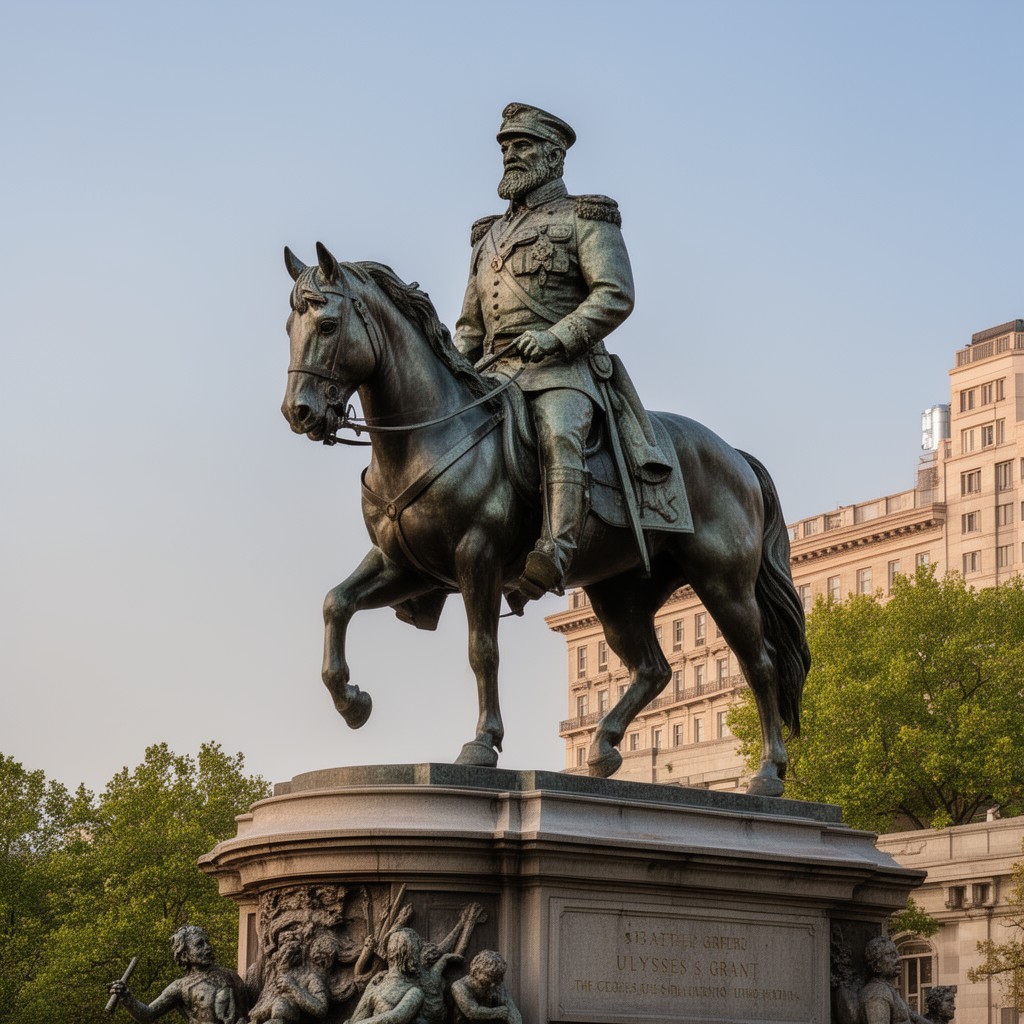 AI-generated illustration of Statue of General Ulysses S. Grant (Philadelphia)