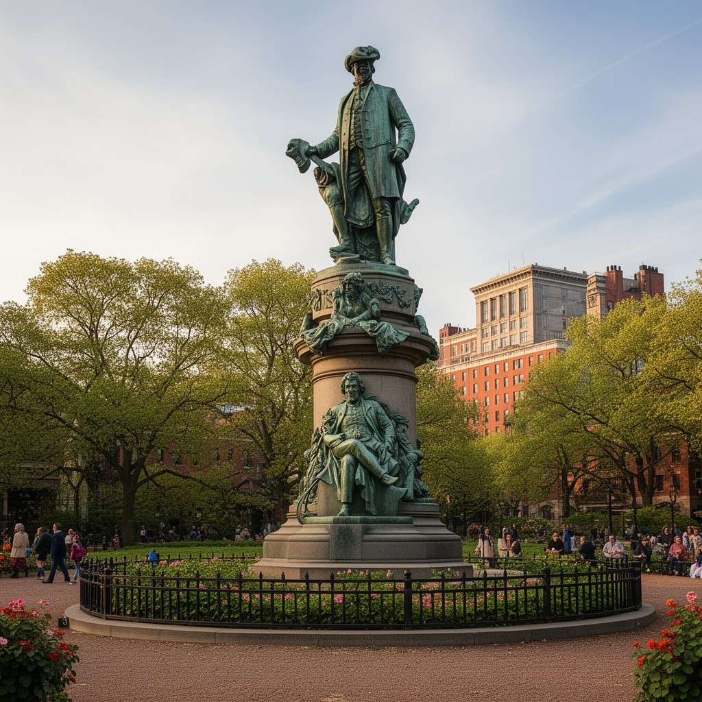 AI-generated illustration of Statue of Francis Parkman (Boston)