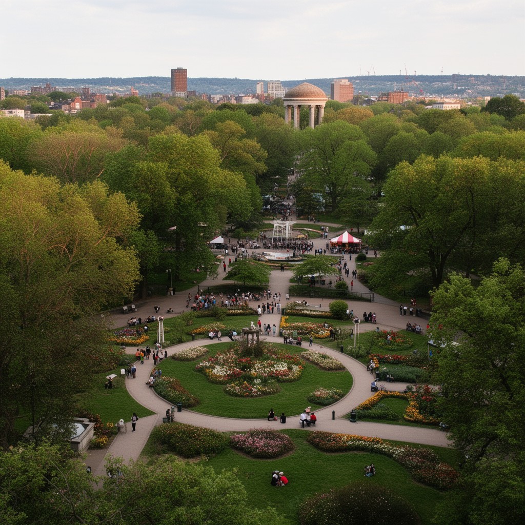 AI-generated illustration of Washington Park (Albany)