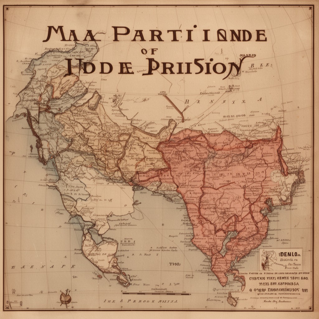 AI-generated illustration of Partition of India