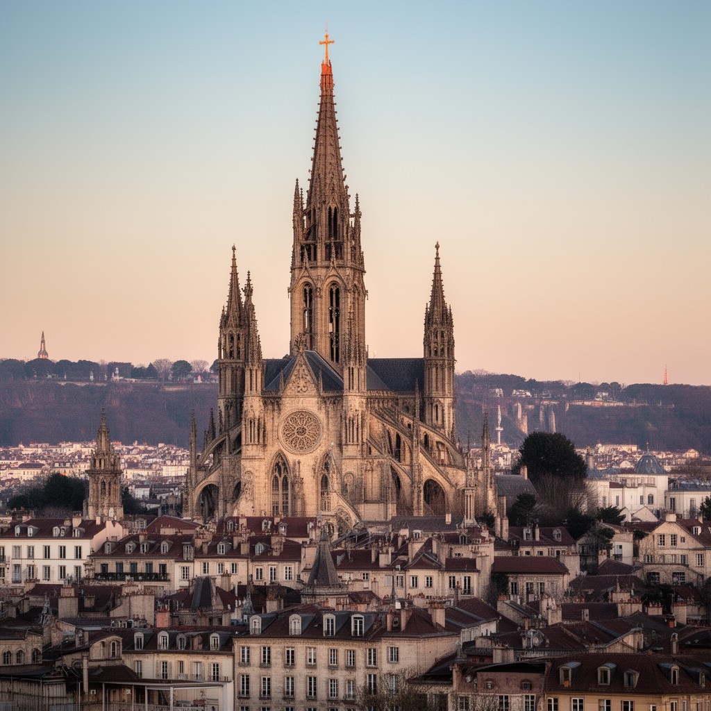 AI-generated illustration of Basilica of Notre-Dame de Fourvière