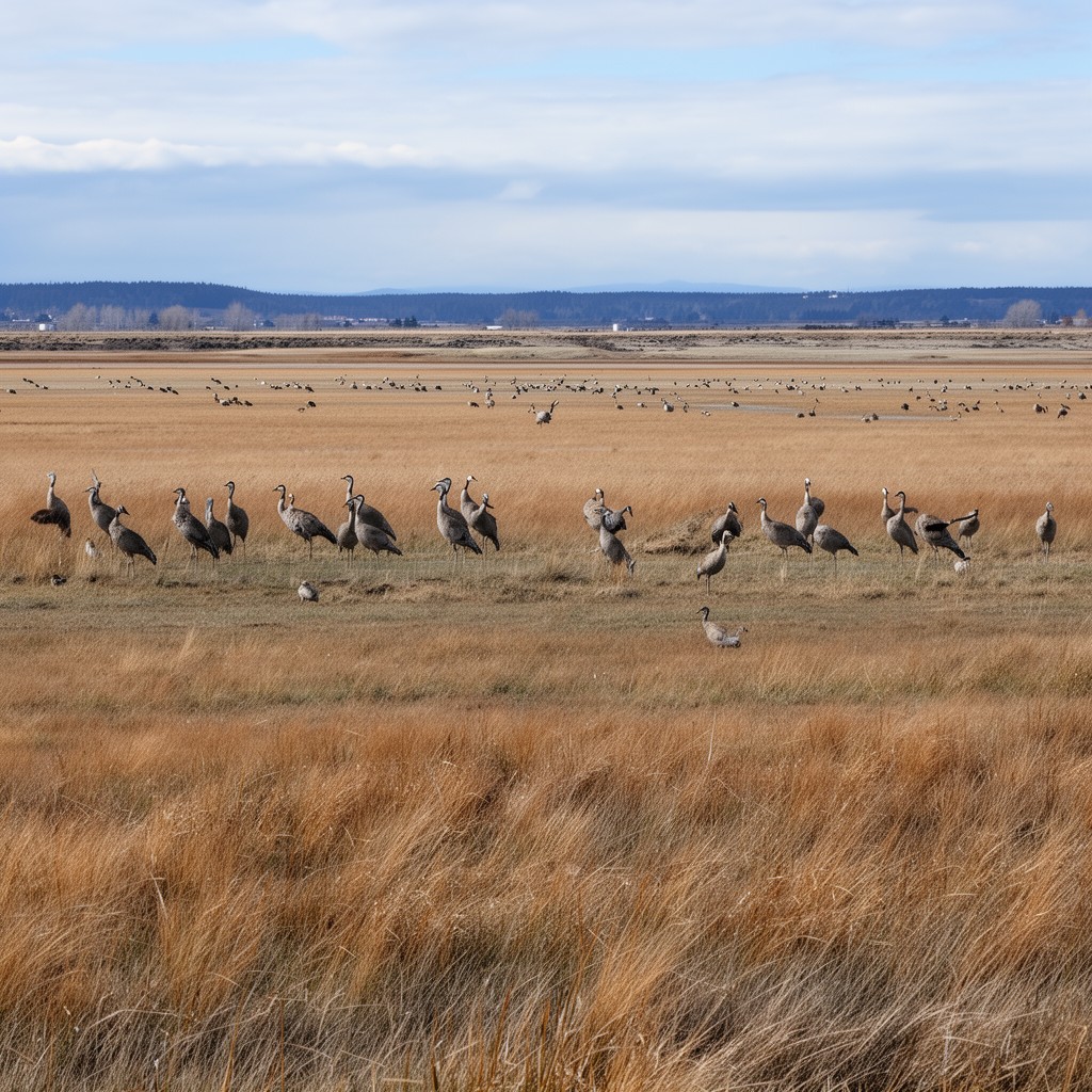 AI-generated illustration of Columbia National Wildlife Refuge