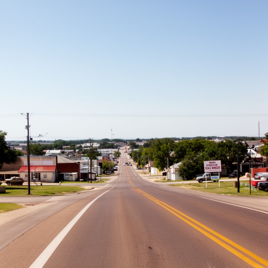 AI-generated illustration of Town of Sanger, Texas