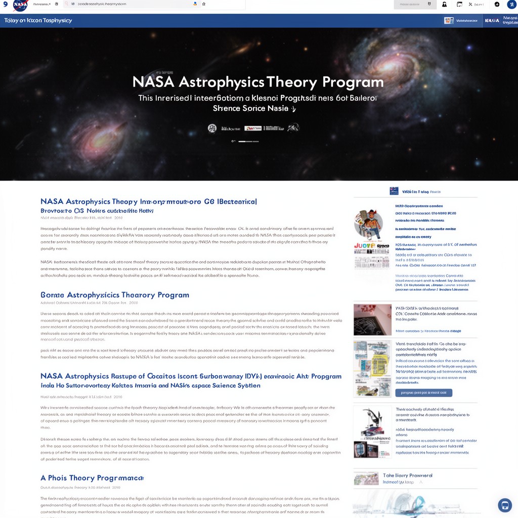 AI-generated illustration of NASA Astrophysics Theory Program