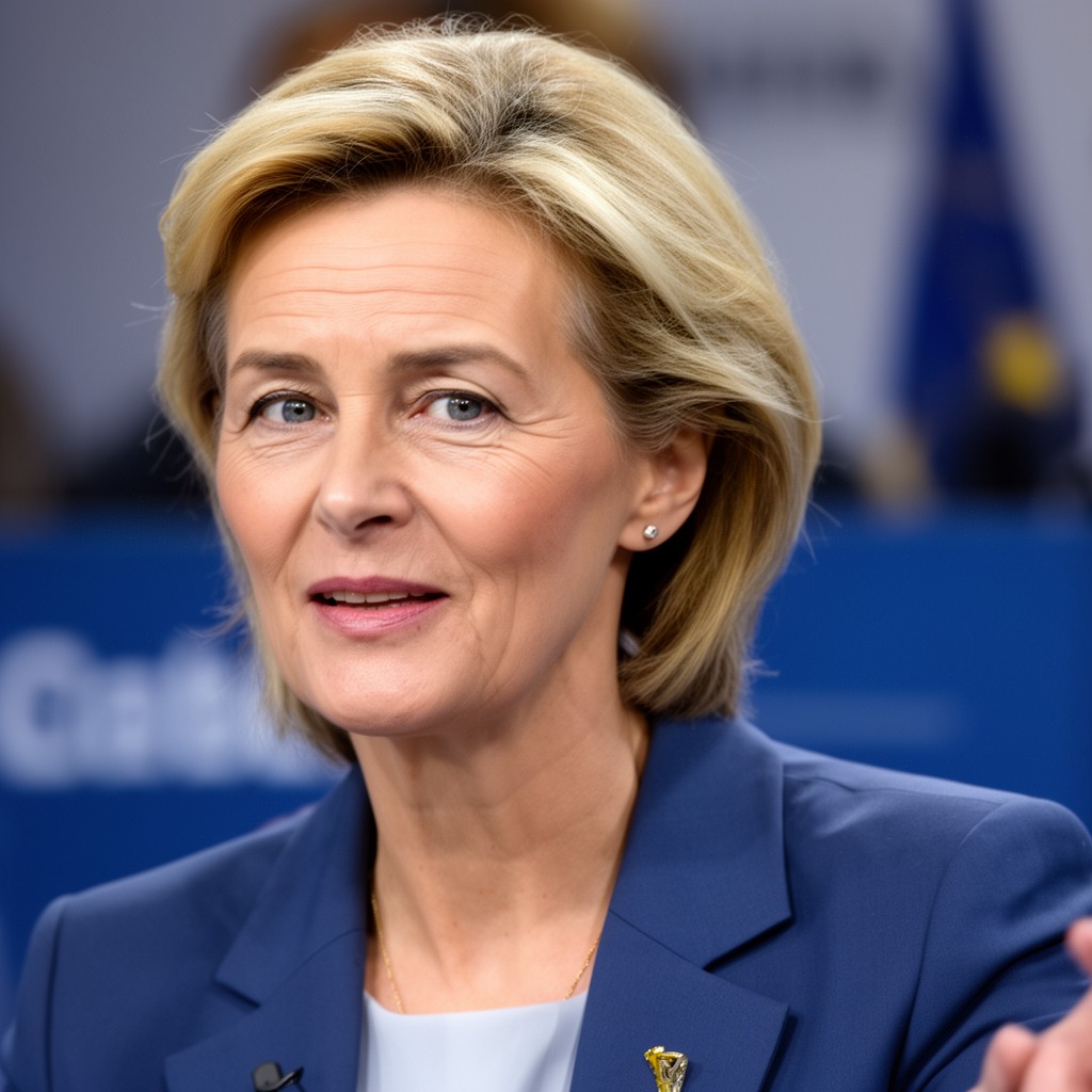 AI-generated illustration of Ursula von der Leyen