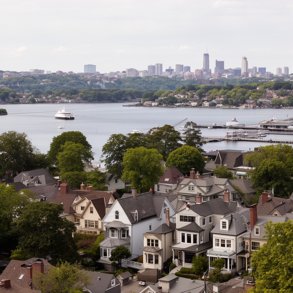 AI-generated illustration of Larchmont, New York