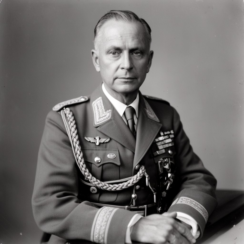 AI-generated illustration of Field Marshal Wilhelm Ritter von Leeb