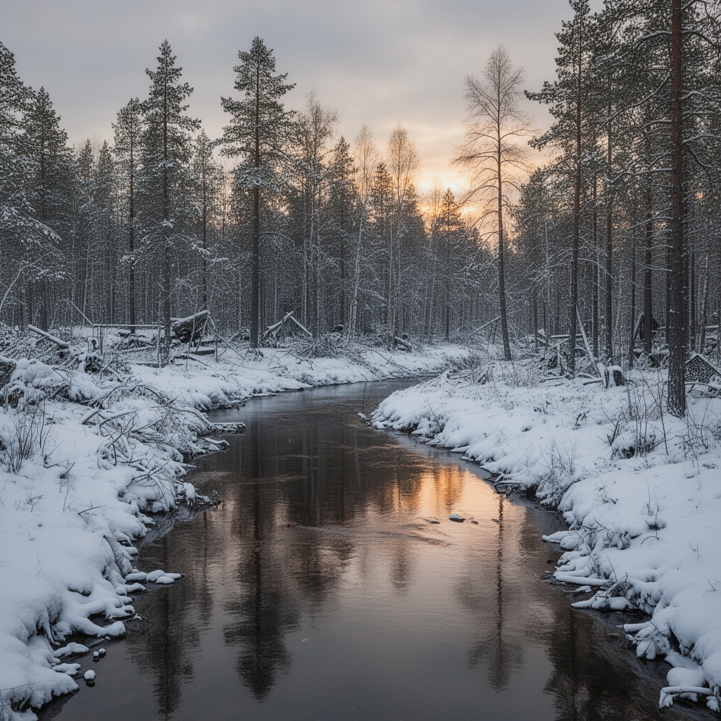 AI-generated illustration of Kollaa River