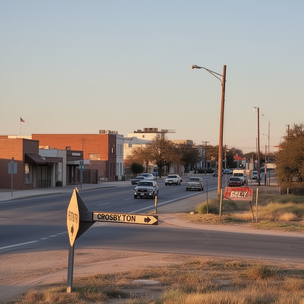 AI-generated illustration of Crosbyton, Texas, United States