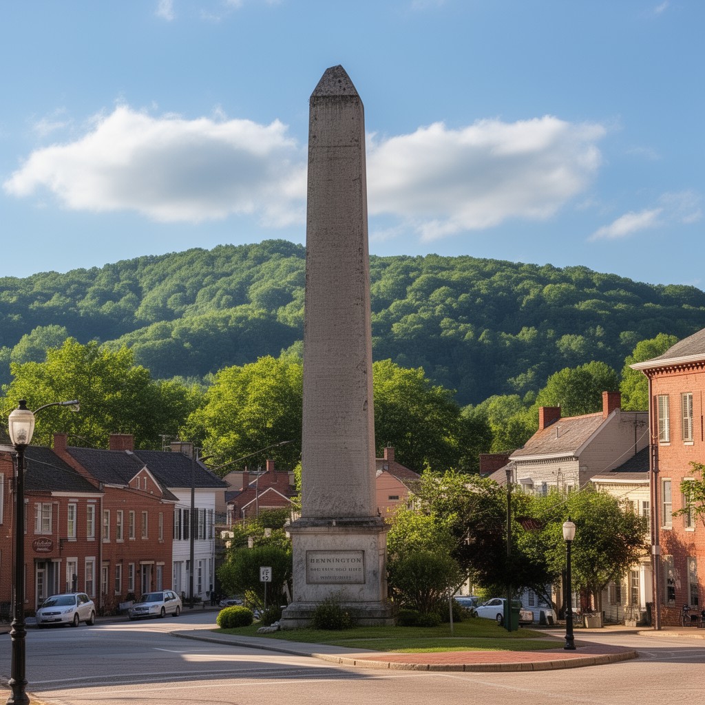 AI-generated illustration of Bennington, Vermont