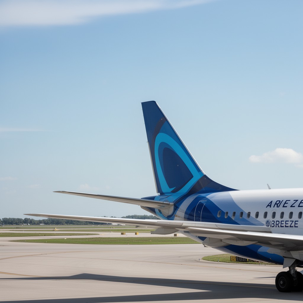 AI-generated illustration of Breeze Airways