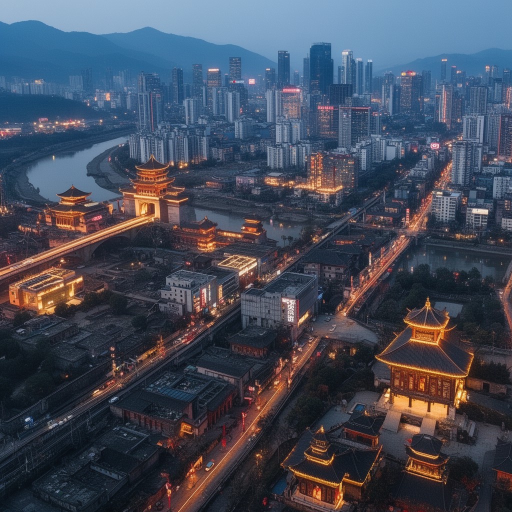 AI-generated illustration of Taiyuan