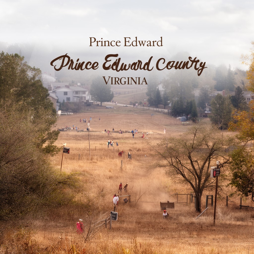 AI-generated illustration of Prince Edward County, Virginia
