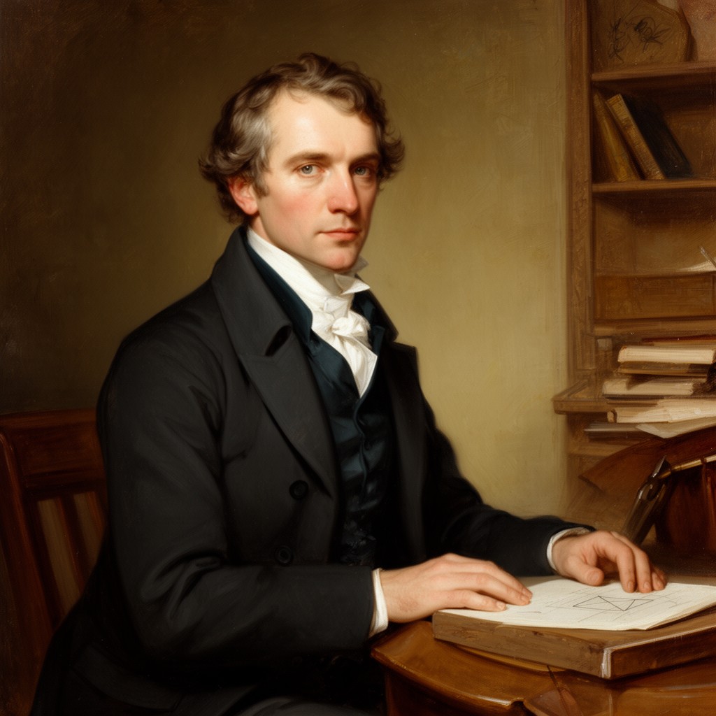 AI-generated illustration of Thomas Young