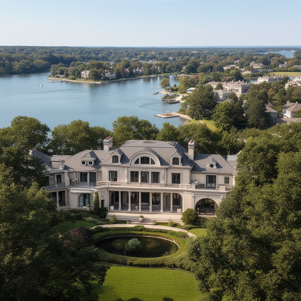 AI-generated illustration of Grosse Pointe Shores, Michigan, United States