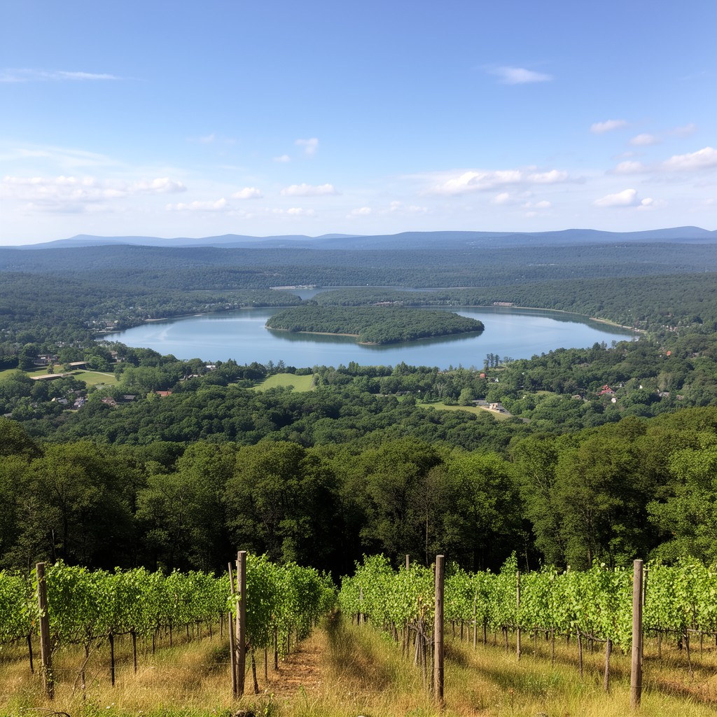 AI-generated illustration of Keuka Lake