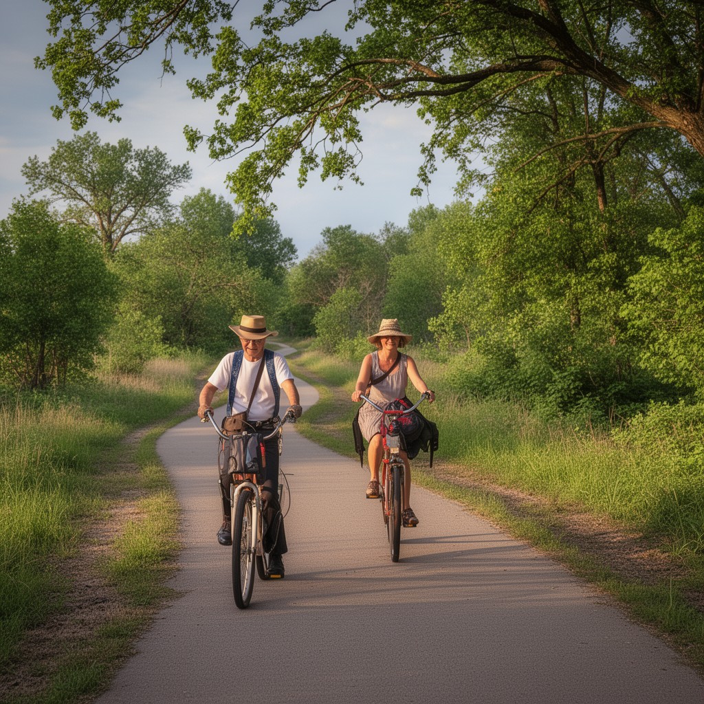 AI-generated illustration of Illinois Prairie Path