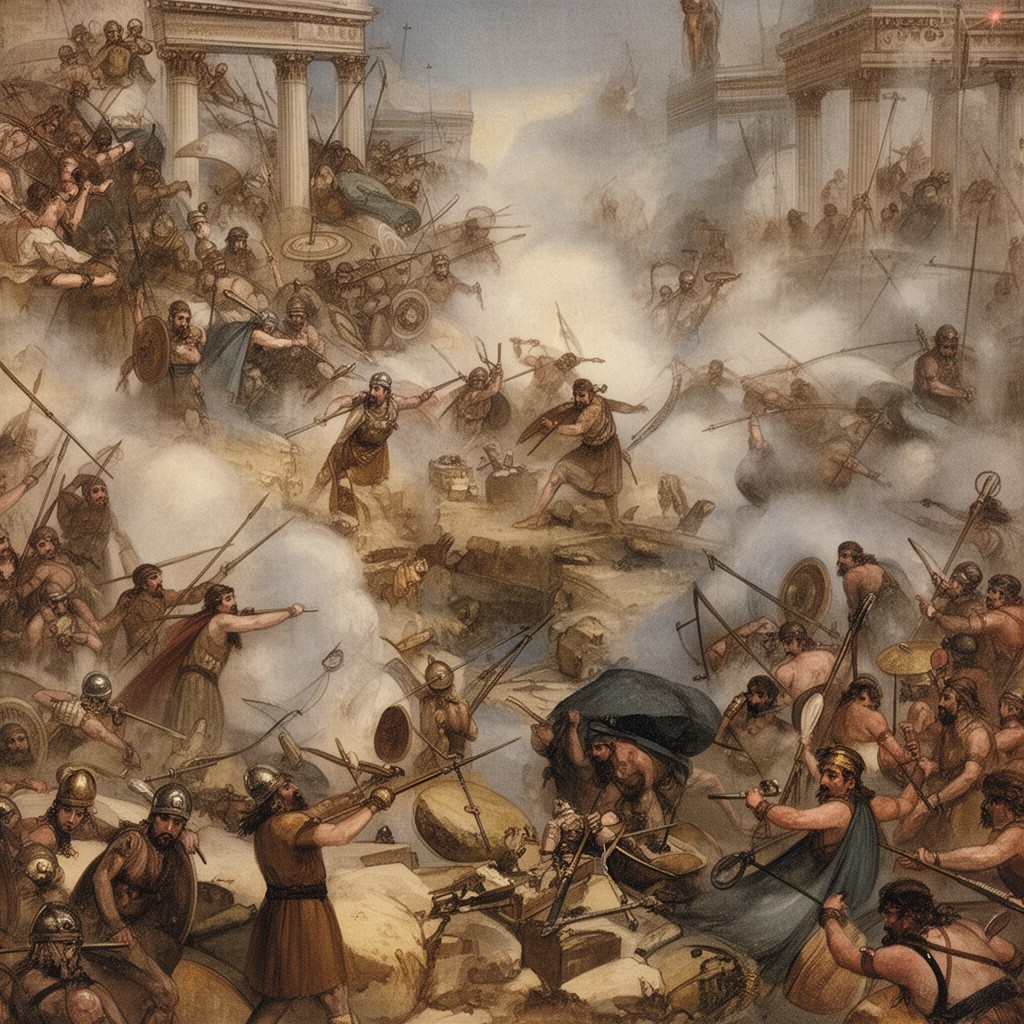 AI-generated illustration of Corinthian War