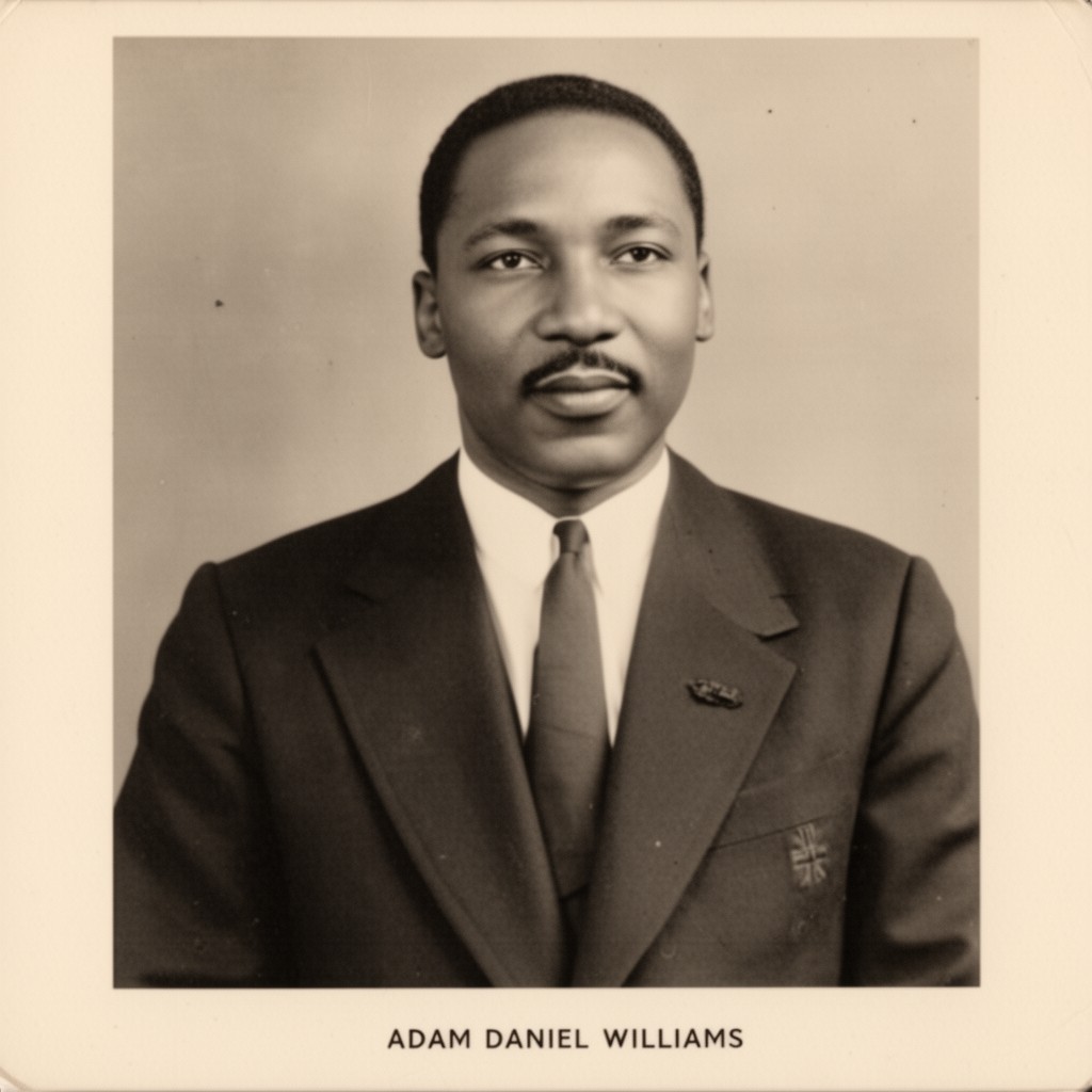 AI-generated illustration of Adam Daniel Williams
