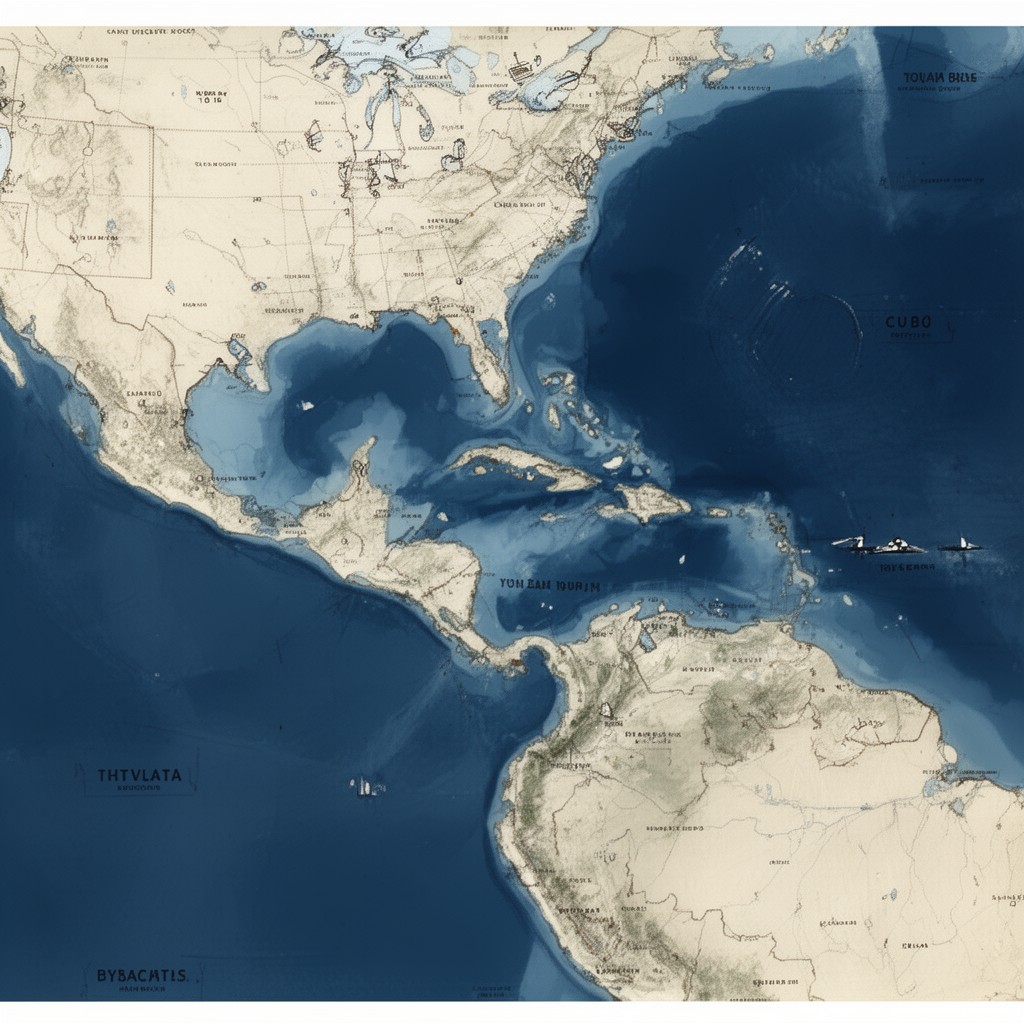 AI-generated illustration of Yucatán Basin