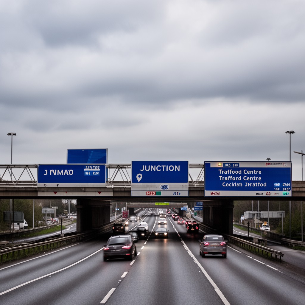 AI-generated illustration of Junction 9 of M60 motorway