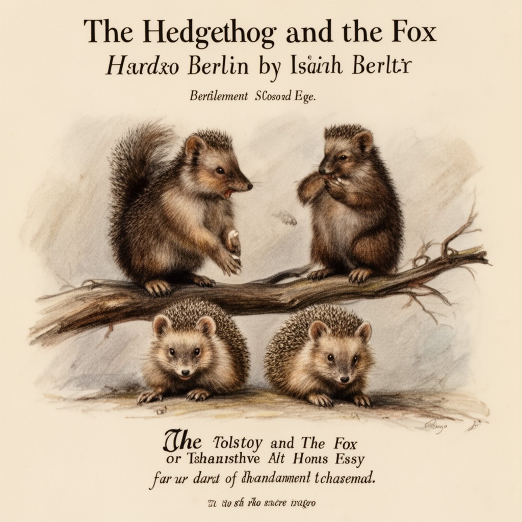 AI-generated illustration of The Hedgehog and the Fox