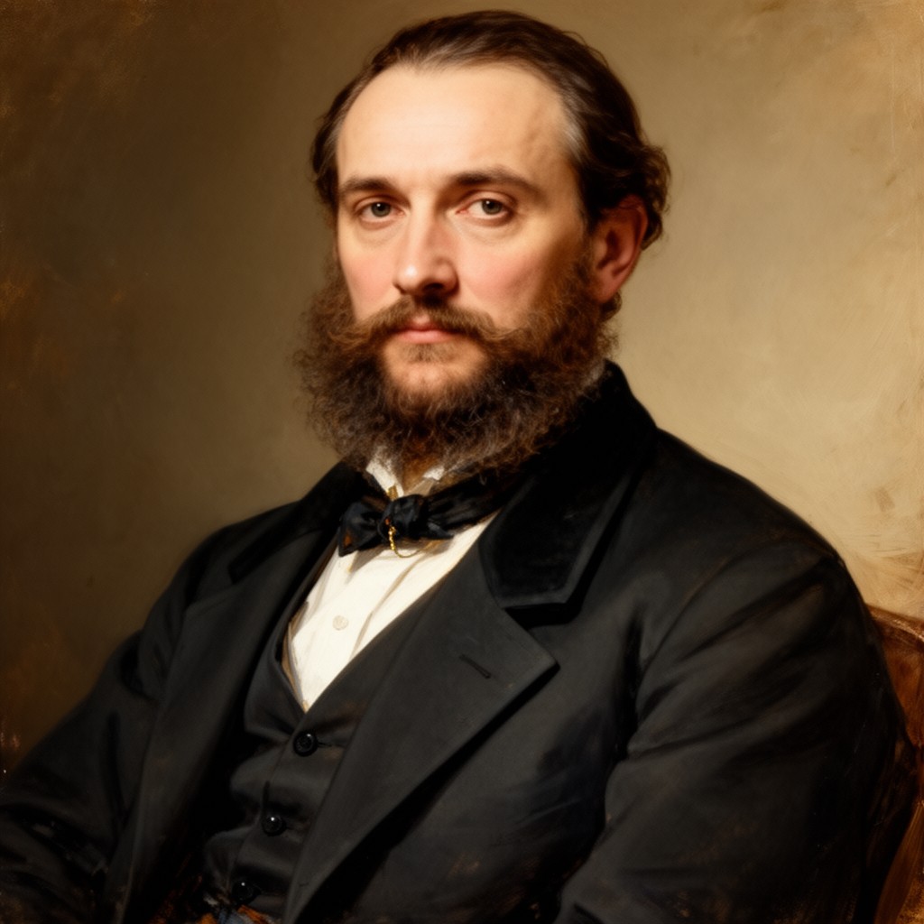 AI-generated illustration of Alexander Herzen