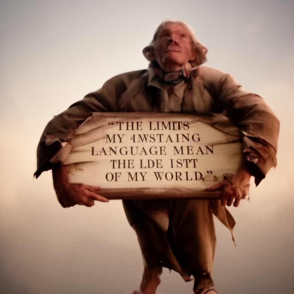 AI-generated illustration of the limits of my language mean the limits of my world