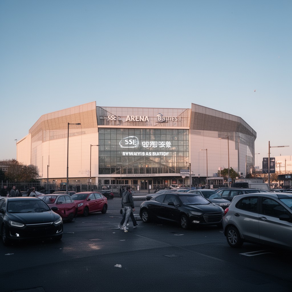 AI-generated illustration of SSE Arena Belfast
